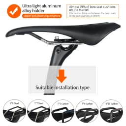TOSEEK Ultralight Carbon Seatpost 27.2/30.8/31.6mm Matte Black MTB/Road Bike Seat Post Length 350/400mm Seat Tube