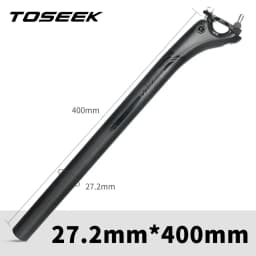 TOSEEK Ultralight Carbon Seatpost 27.2/30.8/31.6mm Matte Black MTB/Road Bike Seat Post Length 350/400mm Seat Tube