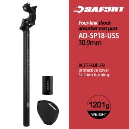 Safort Folding Bike Suspension Seatpot 580mm Small Wheel Ebike Damping Seat Tube E-bike Seatpost 30.9 31.6 33.9 34.9mm