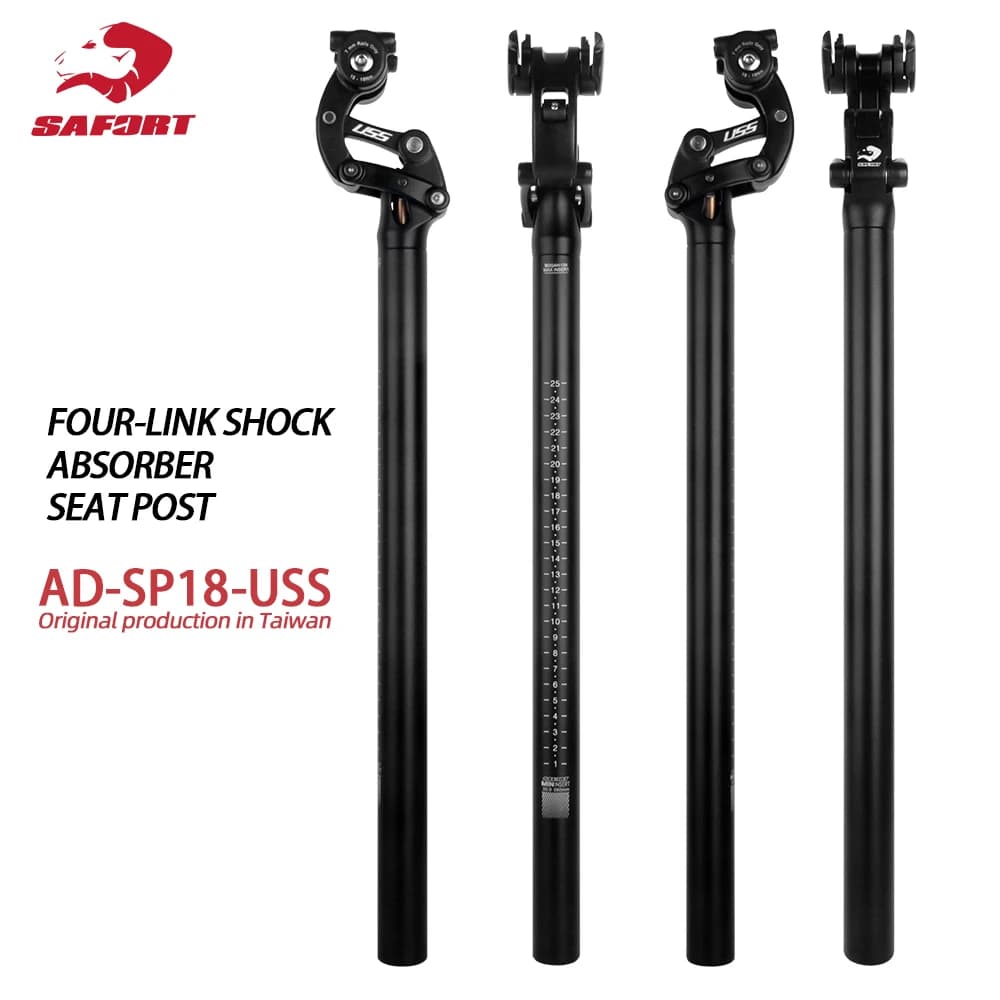 Safort Folding Bike Suspension Seatpot 580mm Small Wheel Ebike Damping Seat Tube E-bike Seatpost 30.9 31.6 33.9 34.9mm