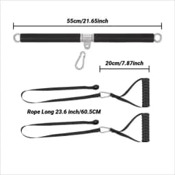 Tricep Biceps Back Blaster Rope Lat Pull Down Attachment Training Gym Weight Chest Muscle Workout Extension Straps Premium Nylon