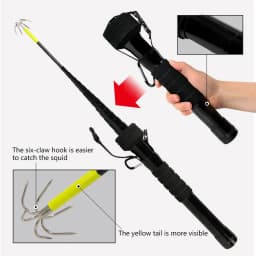 Squid Gaff Anchor Hook Carbon Preventive Retractable Six Hooks Corrosion Squid Hook Fishing Gaff Cuttlefish Bar Tip Hook