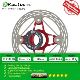 KACTUS UltraLight 140 160 mm Heat Dissipation Road Bicycle Brake Disc Cooler Cooling Floating Rotor Center Lock Middle Lock Disc