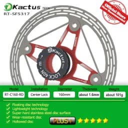 KACTUS UltraLight 140 160 mm Heat Dissipation Road Bicycle Brake Disc Cooler Cooling Floating Rotor Center Lock Middle Lock Disc