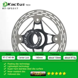 KACTUS UltraLight 140 160 mm Heat Dissipation Road Bicycle Brake Disc Cooler Cooling Floating Rotor Center Lock Middle Lock Disc