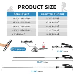 Naturehike ST09 Trekking Poles Nordic Walking Poles Aluminum Trekking Sticks Foldable Hiking Pole Telescopic stick Walking stick