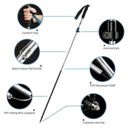 Naturehike ST09 Trekking Poles Nordic Walking Poles Aluminum Trekking Sticks Foldable Hiking Pole Telescopic stick Walking stick