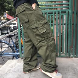 150kg Plus Size Fat Men's Work Cargo Pants Male Loose Multi-pocket Casual Straight Sports Trousers Outdoor Tactical Baggy Pants
