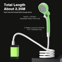 Camping Shower Pump RV Outdoor Shower Kit Camp Shower W/Full Screen Intelligent Digital Display Adjustable 6000mAh Shower Kit