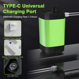 Camping Shower Pump RV Outdoor Shower Kit Camp Shower W/Full Screen Intelligent Digital Display Adjustable 6000mAh Shower Kit