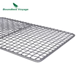 Boundless Voyage Titanium Grill Net Durable Baking Steak Pork Charcoal BBQ Net for Outdoor Beach Hiking Picnic Camping Cookware