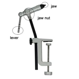 True Rotary Fly Tying Vise and Fly Tying Pedestal Base for Clamp Base for Travel Professionals Beginners