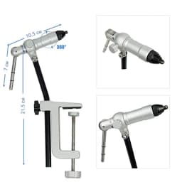 True Rotary Fly Tying Vise and Fly Tying Pedestal Base for Clamp Base for Travel Professionals Beginners