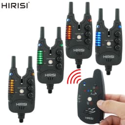 Hirisi S8 Carp Fishing Alarm 1+4 Set Waterproof Bite Alarm 2 Way Remote Control Bite Indicator Fishing Accessories