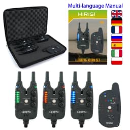 Hirisi S8 Carp Fishing Alarm 1+4 Set Waterproof Bite Alarm 2 Way Remote Control Bite Indicator Fishing Accessories