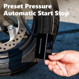 BSCOBBER Mini Air Compressor Cycling Pump for Mountain Bike Tires Portable Bike Tire Inflator with Digital Gauge 150PSI Gravel