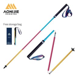 AONIJIE 2pcs Trekking Poles Folding Walking Stick Quick Lock Hiking Cane Carbon Fibers Adjustable Ultralight Walking Pole