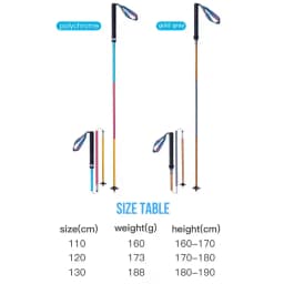 AONIJIE 2pcs Trekking Poles Folding Walking Stick Quick Lock Hiking Cane Carbon Fibers Adjustable Ultralight Walking Pole