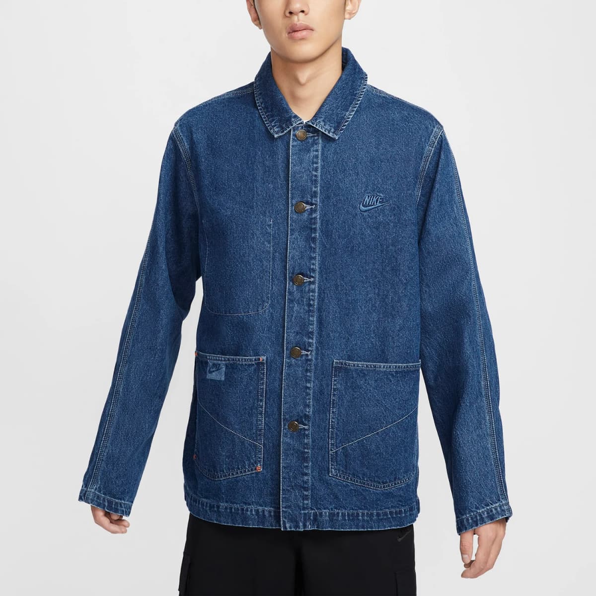 Nike Official Authentic 2024 New Men's Retro Fashion Casual Denim Jacket HQ1469-441