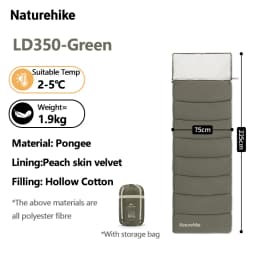 Naturehike Sleeping Bag Camping Outdoor Portable Ultralight Single Splicable Sleeping Bags Waterproof Machine Washable