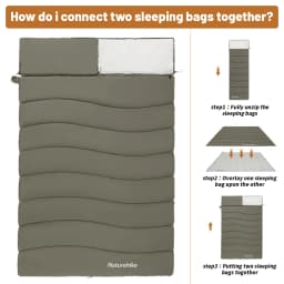 Naturehike Sleeping Bag Camping Outdoor Portable Ultralight Single Splicable Sleeping Bags Waterproof Machine Washable