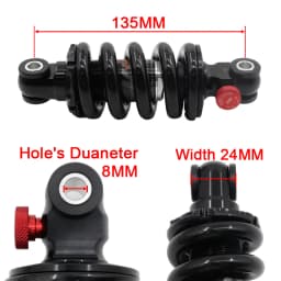 Original 1800LBS Adjustable Shock Absorber 135mm KKE For Teverun Fighter Mini /Mini PRO E-Scooter Hydraulic Suspension Parts