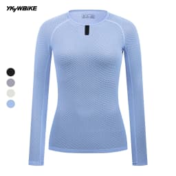 YKYWBIKE Women's Cycling Base Layers Long Sleeve Quick Dry Breathable Full Base Layer Bicycle Undershirt Road Bike Clothing