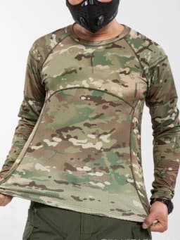 High Stretch Long Sleeve Tactical T-shirt Men Summer Thin Breathable Slim Gym Clothing Outdoor Hiking Sports Camouflage T Shirt