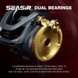 Seasir Commando Power Baitcaster Reel High Speed Gear Ratio 7.1:1 Drag 9kg New Generation Drag Clicker Fresh Saltwater Fishing