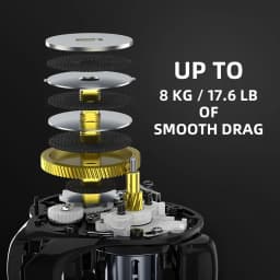 KastKing Royale MegaTron Long Cast Baitcasting Reel 7.2:1Gear Ratio Reel Freshwater Aluminum Spool 8 KG Drag Fishing Coil