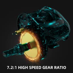 KastKing Royale MegaTron Long Cast Baitcasting Reel 7.2:1Gear Ratio Reel Freshwater Aluminum Spool 8 KG Drag Fishing Coil