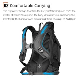 Rhinowalk Motorcycle Storage Backpack Waterproof 23L Motorbike Helmet Bag Riding Travel Luggage Bag with Magnetic Closure
