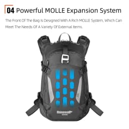 Rhinowalk Motorcycle Storage Backpack Waterproof 23L Motorbike Helmet Bag Riding Travel Luggage Bag with Magnetic Closure