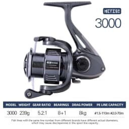 TSURINOYA METIS 1000 2000 3000 Spinning Fishing Reel 8kg Drag Lure Reel Lightweight 8+1 Bearings Bass Saltwater Fishing Coil