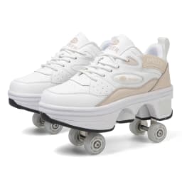 Deformation Parkour Shoes, Roller Skating Shoes, Kids Adults Unisex Roller Skates, Street Urban Fitness FSK Quad Skating Shoes