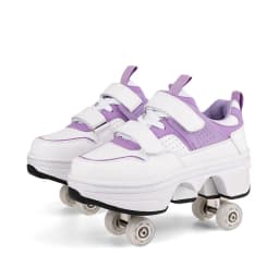 Deformation Parkour Shoes, Roller Skating Shoes, Kids Adults Unisex Roller Skates, Street Urban Fitness FSK Quad Skating Shoes