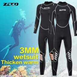 3MM Neoprene Wetsuit Men Diving Long Sleeve Scuba Diving Snorkeling One-piece Surfing Fishing Thermal Swimwear Surf Suits
