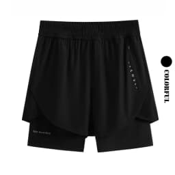DRUR Summer Running Shorts High Waist Quick Dry Workout Shorts With Zippered Pocket 2 in 1 Athletic Sportswear for Women Men New