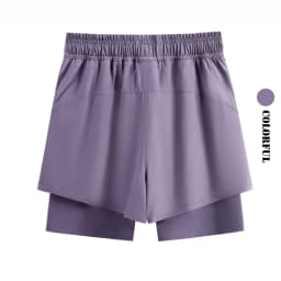 DRUR Summer Running Shorts High Waist Quick Dry Workout Shorts With Zippered Pocket 2 in 1 Athletic Sportswear for Women Men New