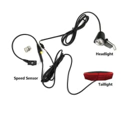 6V Electric Bicycle Light Headlight Taillight Speed Transmitter & Cable For Tsdz2 Mid Drive Motor Electric Bike Lamps