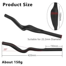 Carbon Fiber Bicycle Rest TT Handlebar Clip on Aero Bars Handlebar Extension Triathlon Time Trial Cycling Parts 20-54.5 degree