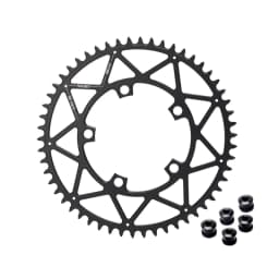 PASS QUEST 110BCD Five Claws Hollow Round Oval Road Bike Narrow Wide Chainring 40-52T Chainwheel BLACK
