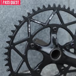 PASS QUEST 110BCD Five Claws Hollow Round Oval Road Bike Narrow Wide Chainring 40-52T Chainwheel BLACK