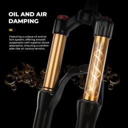 BOLANY Suspension Fork Mountain Bicycle 20/24 Inch Disc Brake Straight Tube Travel 100mm MTB Air Fork For Bicycle Accessoires