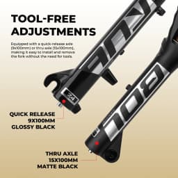 BOLANY Suspension Fork Mountain Bicycle 20/24 Inch Disc Brake Straight Tube Travel 100mm MTB Air Fork For Bicycle Accessoires