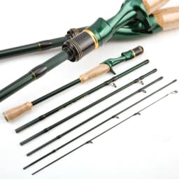 Baitcasting Spinning Travel Carbon 6Section Fishing Rods Line Weight 4-10LBS Power Ultralight Lure Trout Mini Pole 2.1M/2.4M