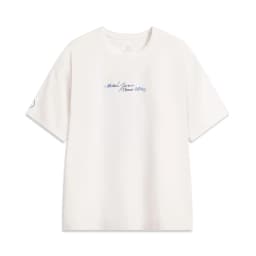 Li-Ning Men's Wade T-shirt 64%Cotton 36%Polyester Loose Breathable LiNing Sports Casual Short Sleeve Culture Tee Tops AHSV011