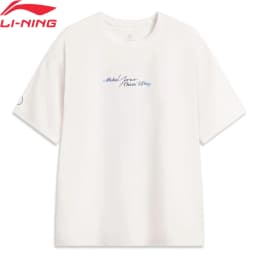 Li-Ning Men's Wade T-shirt 64%Cotton 36%Polyester Loose Breathable LiNing Sports Casual Short Sleeve Culture Tee Tops AHSV011