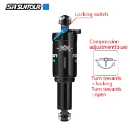 25 New SR SUNTOUR Mtb Bike Air Shock Absorber 152/165/184/190mm Lockable Shock Absorber Aluminum Bicycle XC Air Shock Absorber
