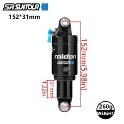 25 New SR SUNTOUR Mtb Bike Air Shock Absorber 152/165/184/190mm Lockable Shock Absorber Aluminum Bicycle XC Air Shock Absorber